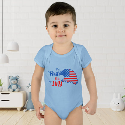 My First 4th of July (Eagle) Baby Rib Bodysuit