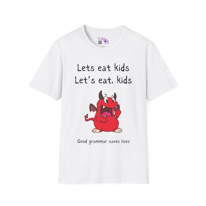 Lets Eat Kids Good Grammar Saves Lives Adult T-shirt