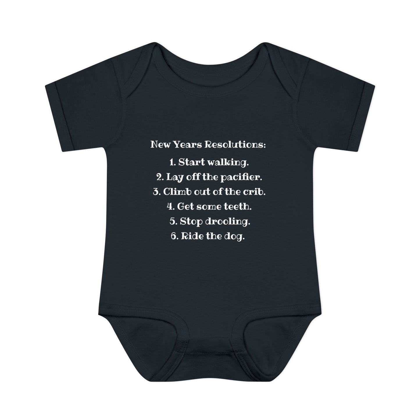 New Years Resolutions (Baby) Infant Baby Rib Bodysuit