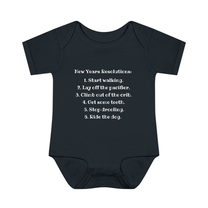 New Years Resolutions (Baby) Infant Baby Rib Bodysuit