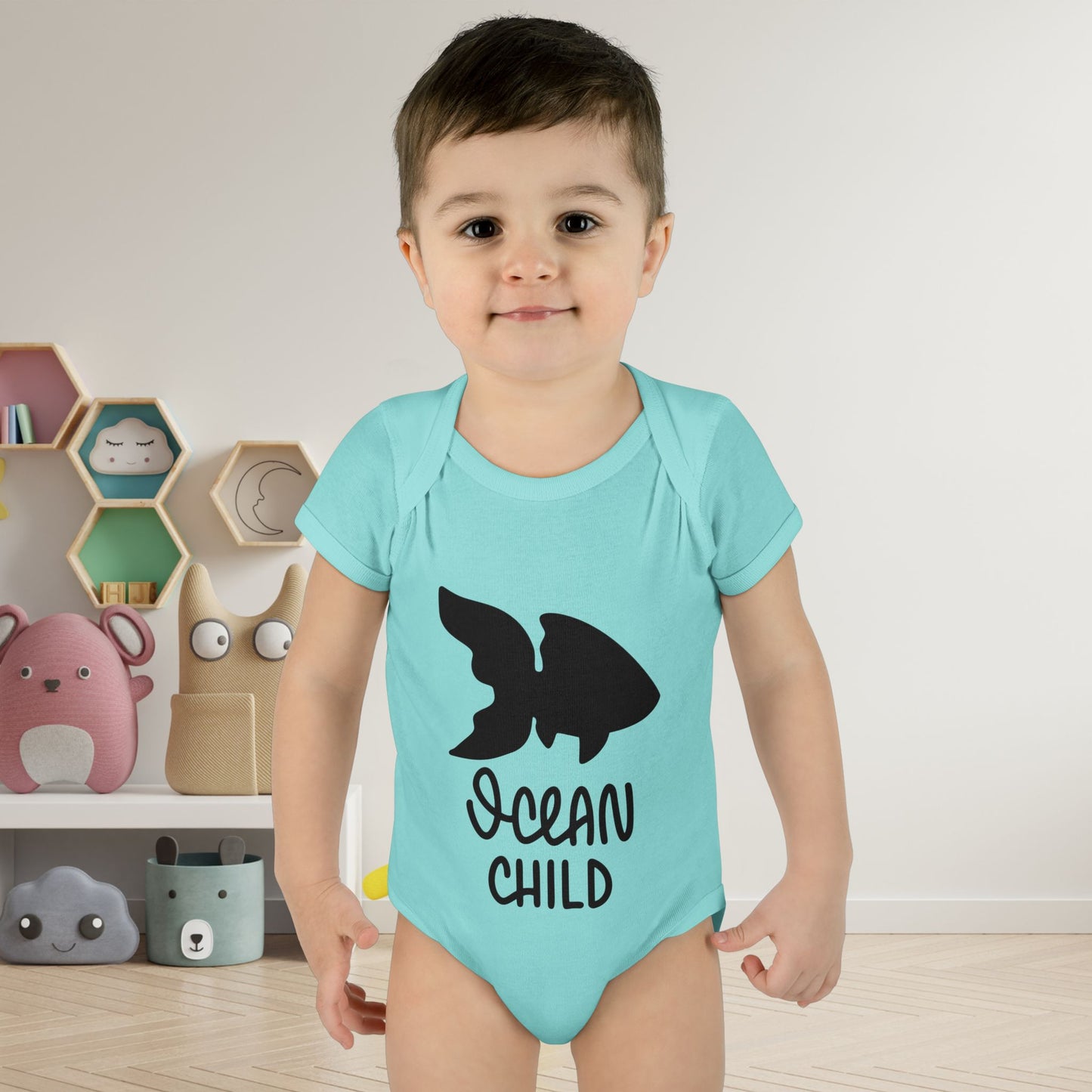 Ocean Child Infant Baby Rib Bodysuit