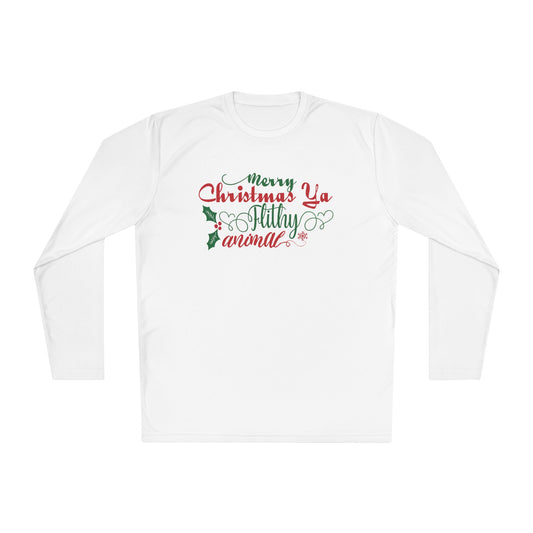 Merry Christmas Ya Filthy Animal Adult Long Sleeve Tee