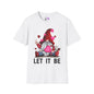 Let It Be Valentine Gnome Peace Sign Adult T-shirt
