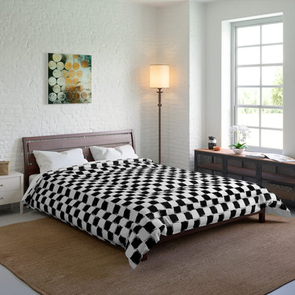 Distorted Check Comforter