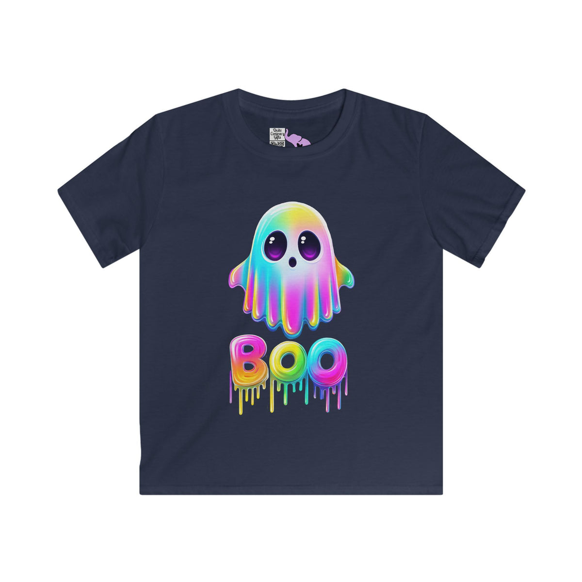 Neon Ghostly Boo Youth Softstyle Tee