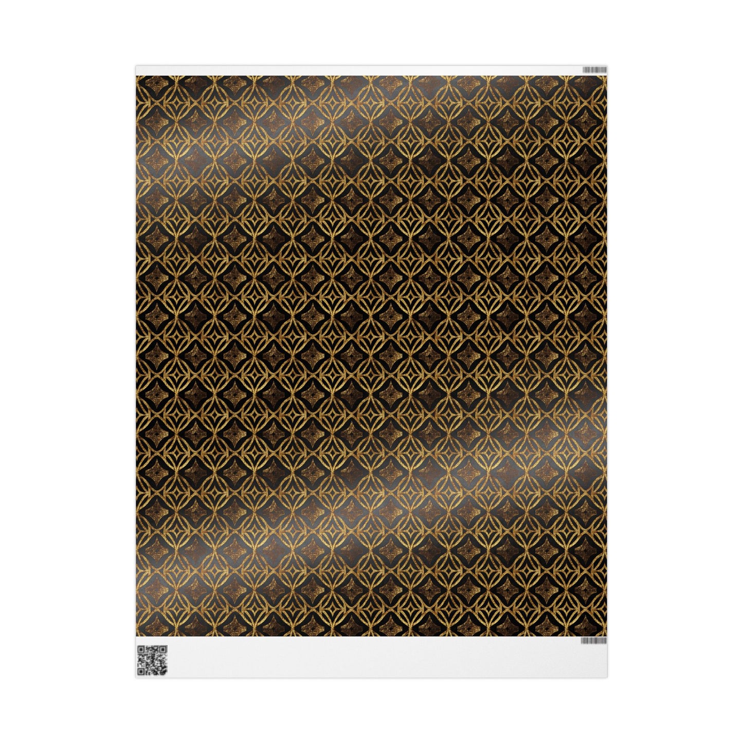 Golden Star Lattice Wrapping Paper