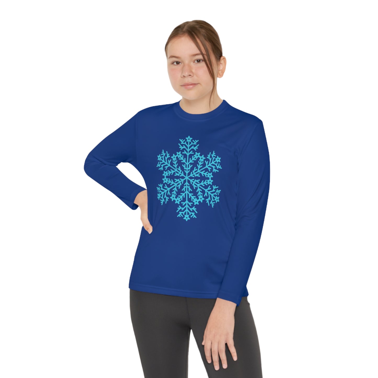 Large Snowflake Youth Long Sleeve Tee