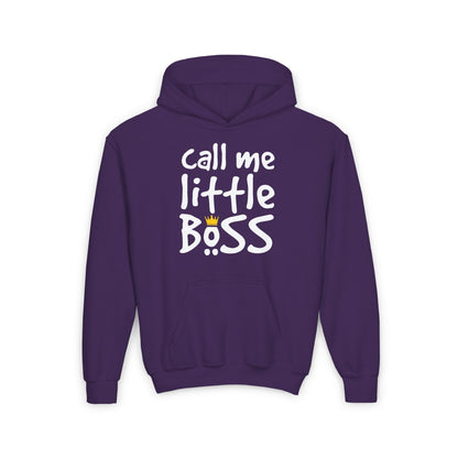 Call Me Little Boss Youth Heavy Blend Hoodie