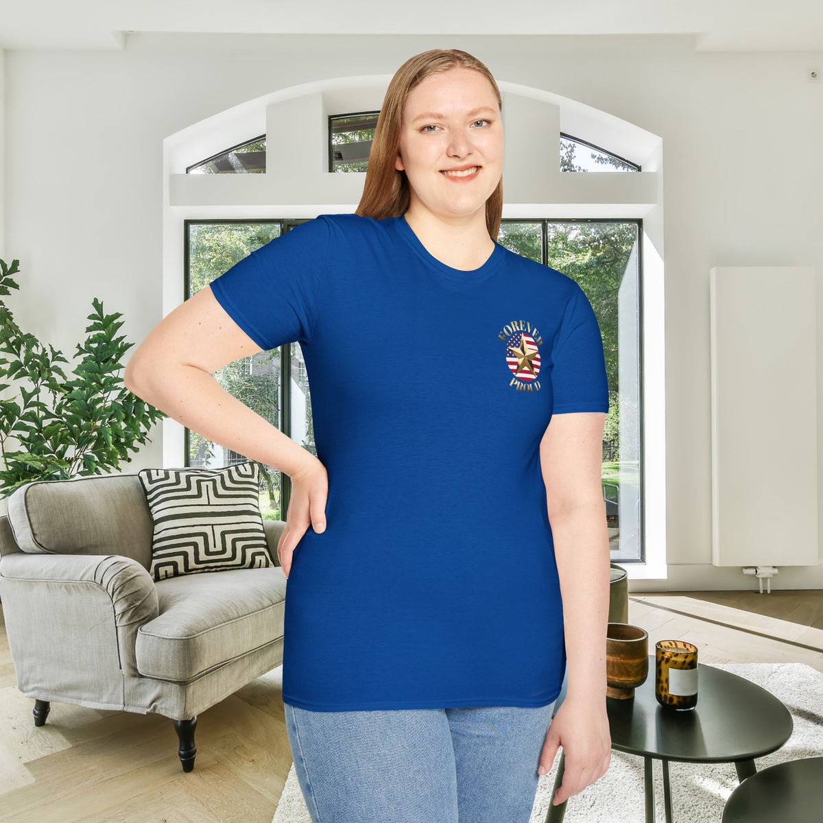 Gold Star Sister Forever Proud Adult T-shirt