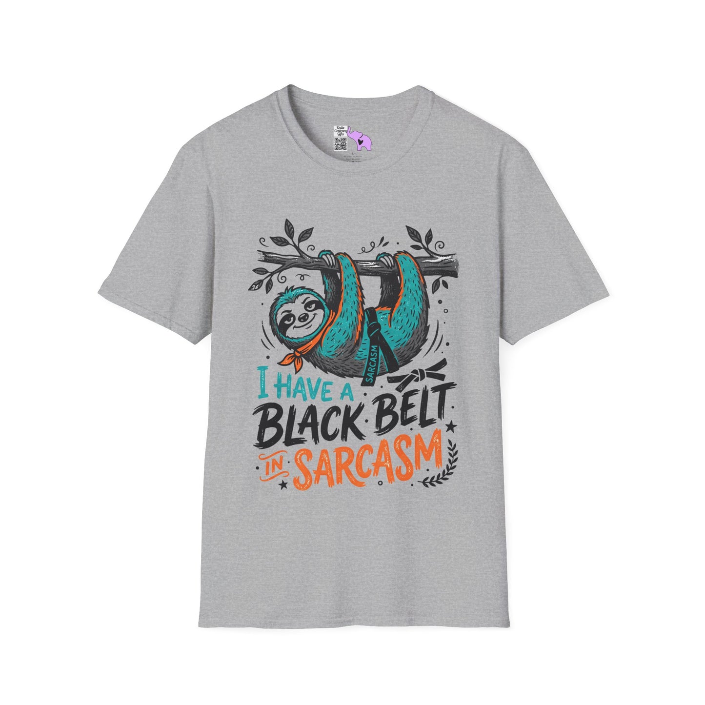 ""I Have A Black Belt in Sarcasm (Sloth) Adult T-shirt