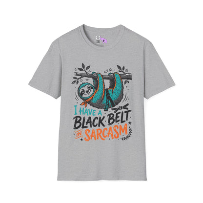 ""I Have A Black Belt in Sarcasm (Sloth) Adult T-shirt