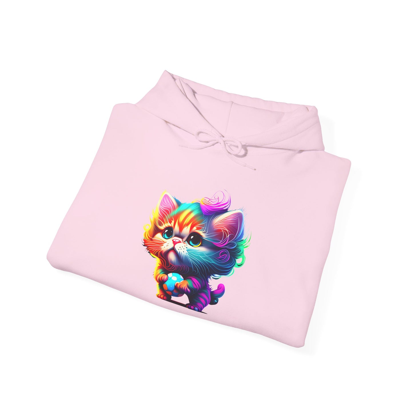 Cute Colorful Kitten Heavy Blend™ Hooded Sweatshirt