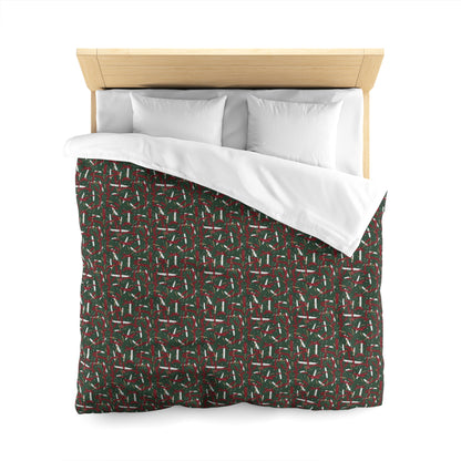 Holiday Brushstrokes Microfiber Duvet Cover