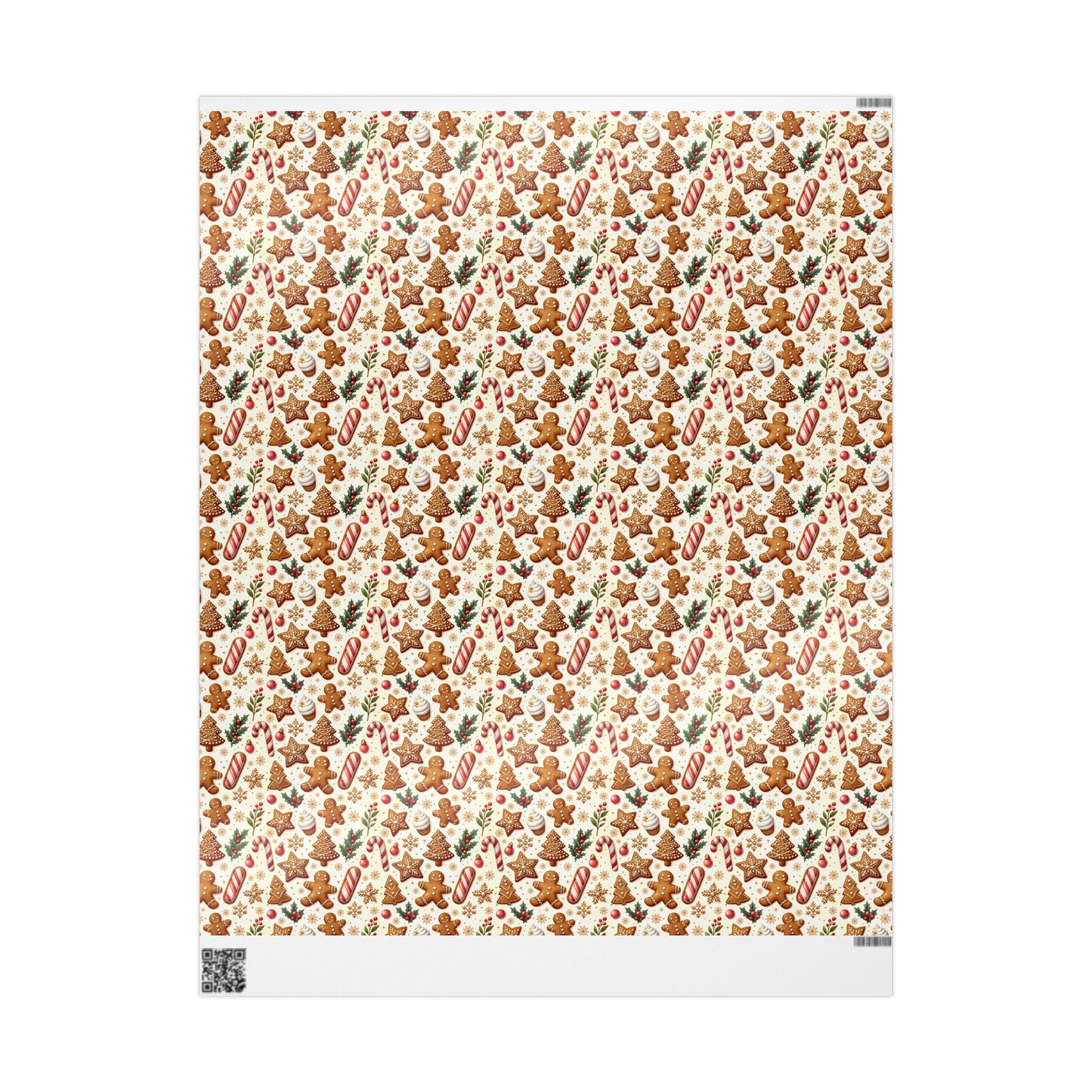 Peppermint & Gingerbread Dreams Wrapping Paper