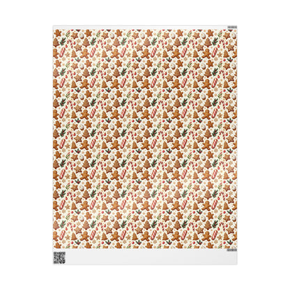 Peppermint & Gingerbread Dreams Wrapping Paper