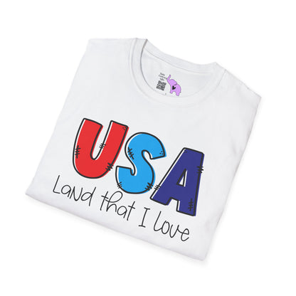 USA Land That I Love Adult T-shirt
