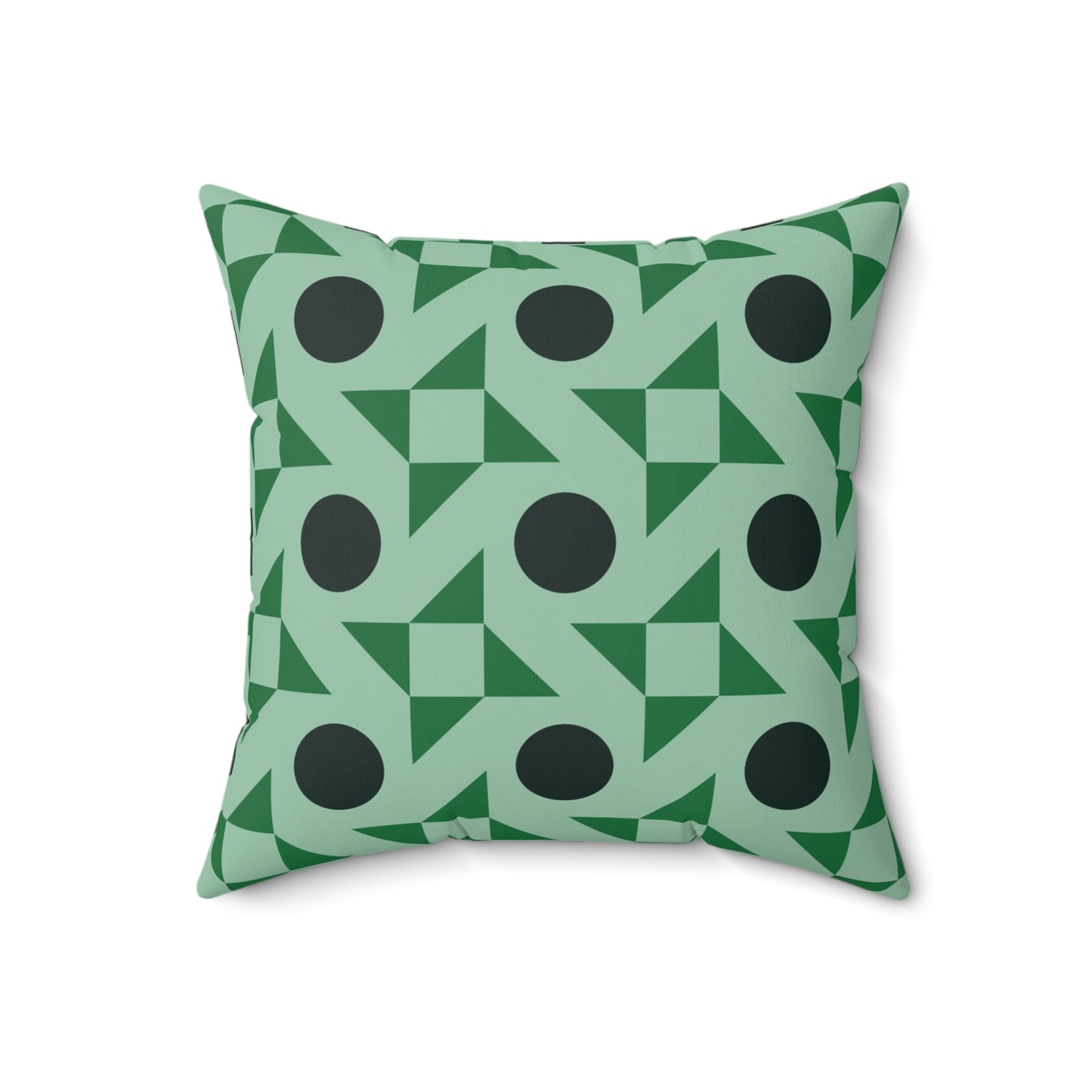 Emerald Pinwheels Throw Pillow