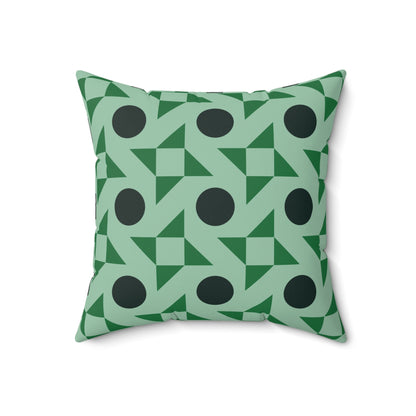 Emerald Pinwheels Throw Pillow