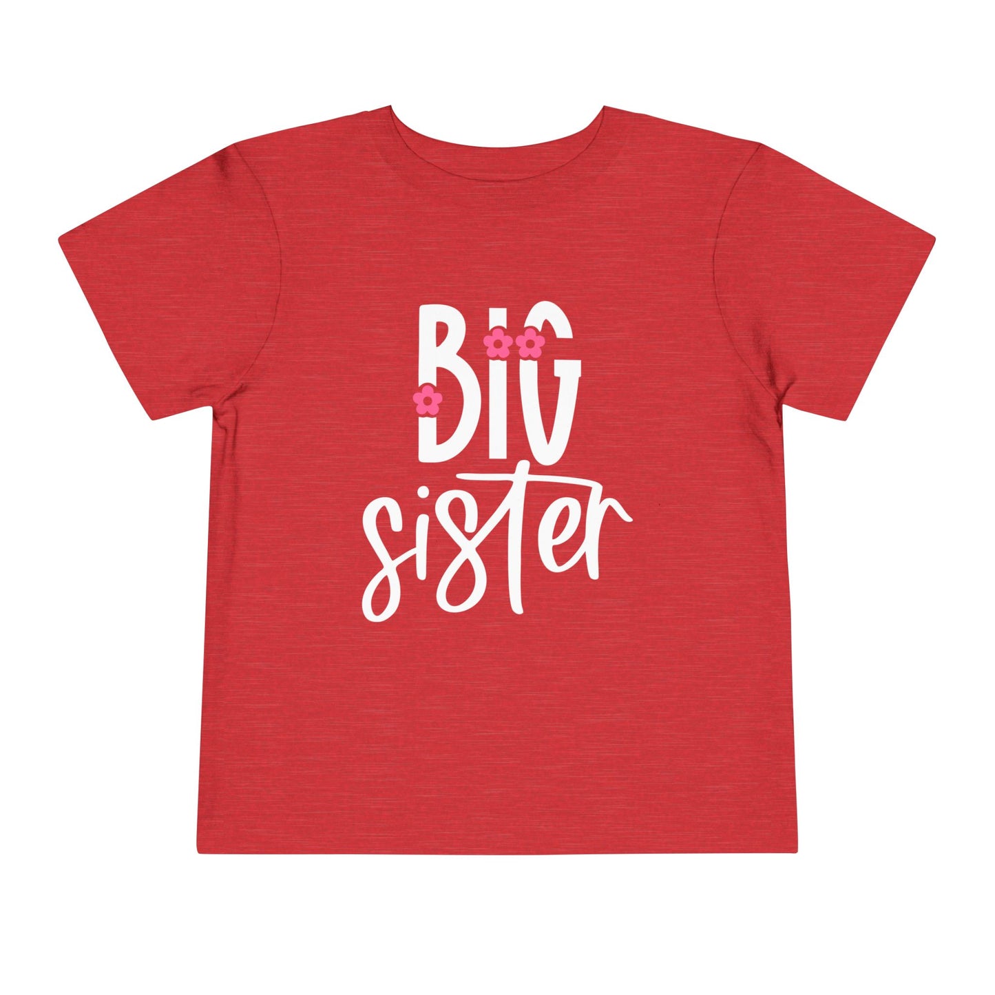 Big Sister (Pink Flowers) Toddler Tee
