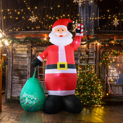 Giant Santa Claus with Gift Bag LED Inflatable