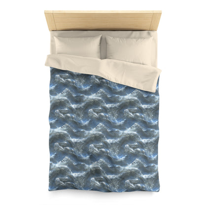 Snowdrift Sheer & Lace Microfiber Duvet Cover