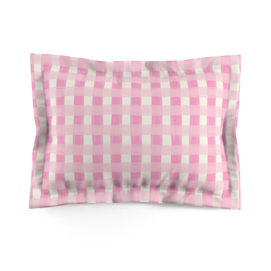 Dreamy Rose Gingham Pillow Sham