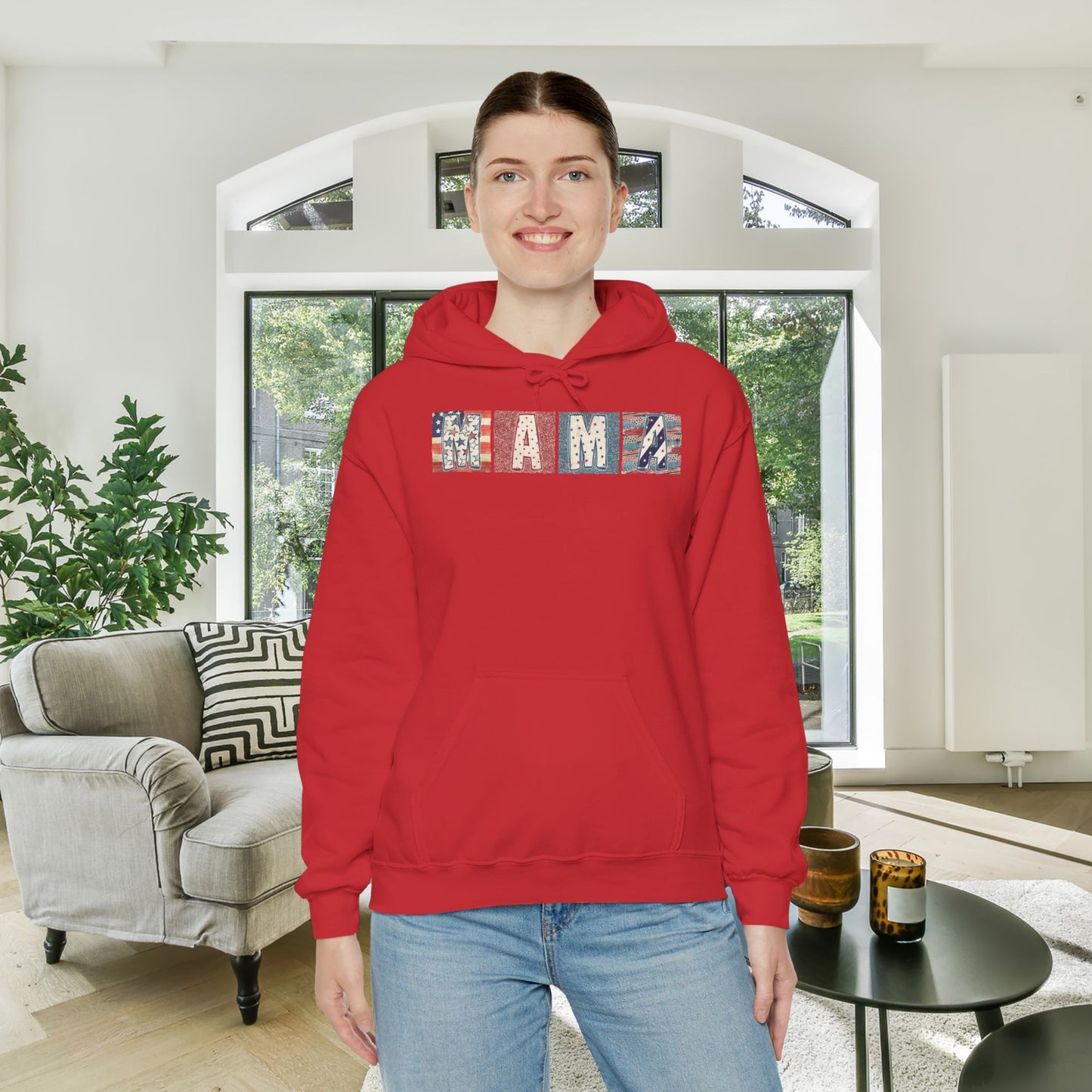 Mama (Patriotic) Heavy Blend™ Hooded Sweatshirt