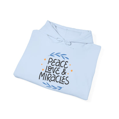 Hanukkah Peace Love & Miracles 2 Heavy Blend™ Hooded Sweatshirt