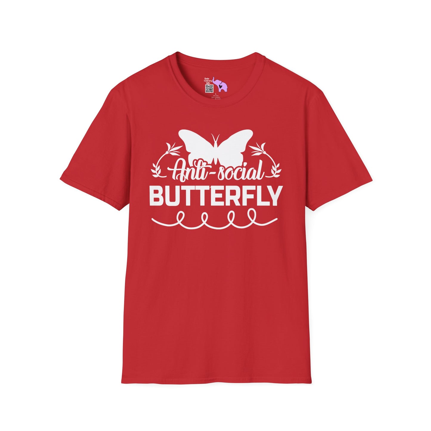 Anti-Social Butterfly Adult T-shirt