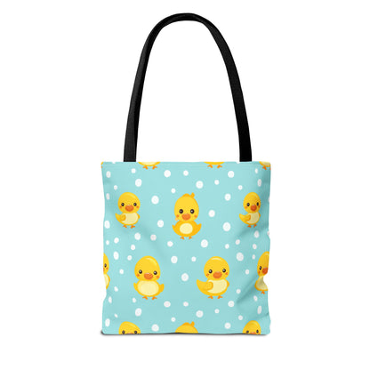 Ducky Dot Parade Canvas Tote Bag