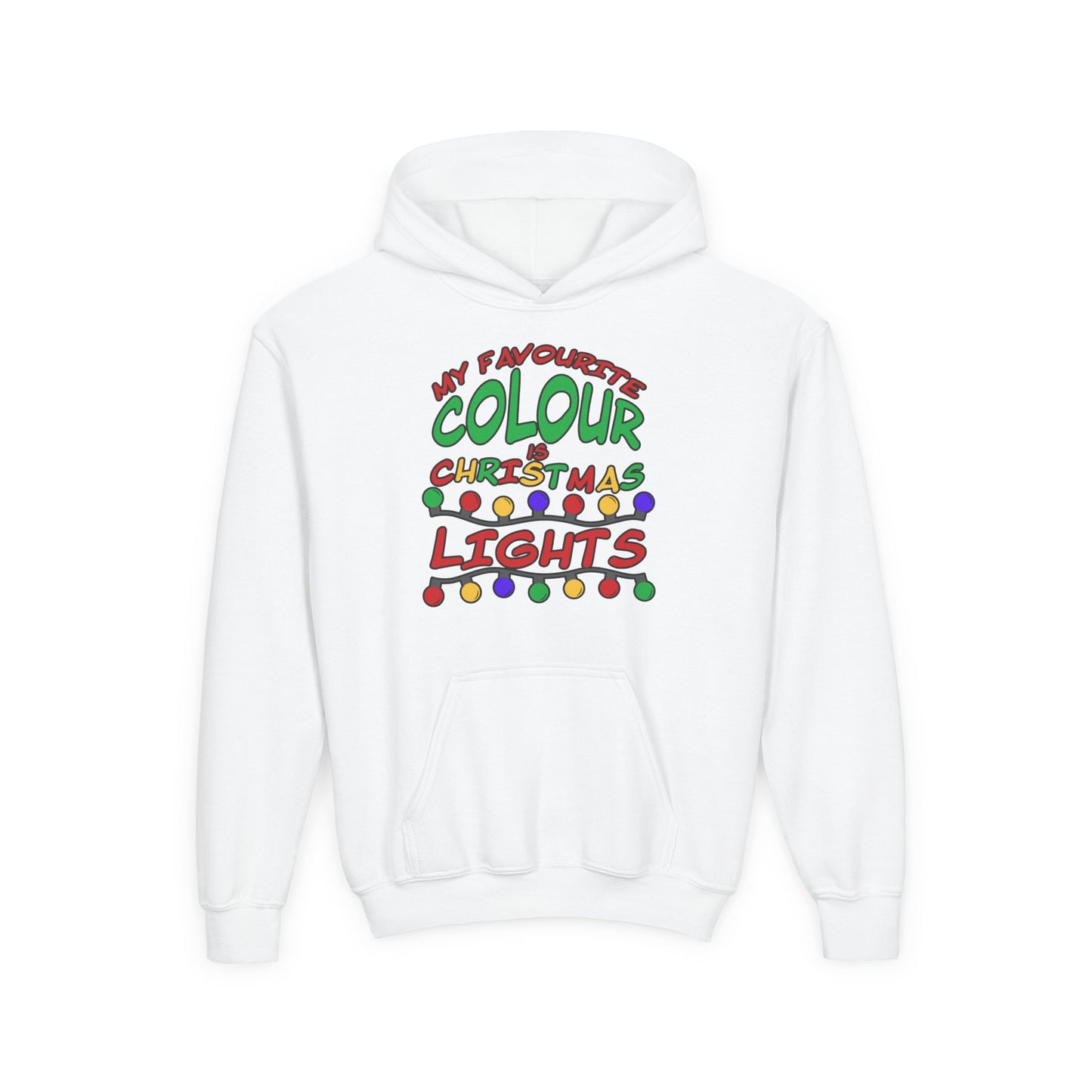 My Favourite Colour Is Christmas Lights Youth Hoodie