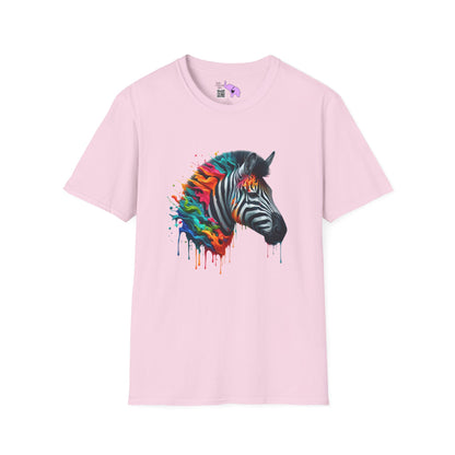 Colorful Zebra Adult T-shirt