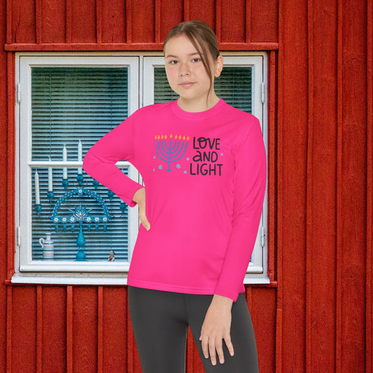 Hanukkah Love & Light Youth Long Sleeve Tee