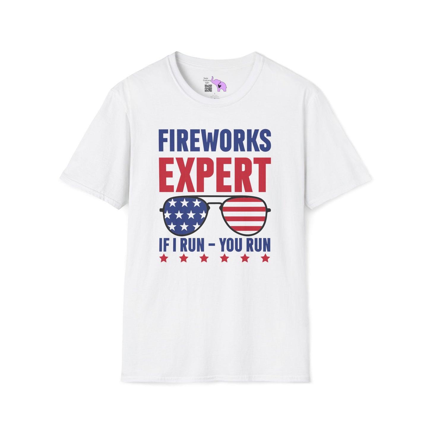 Fireworks Expert If I Run You Run Adult T-shirt