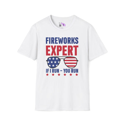 Fireworks Expert If I Run You Run Adult T-shirt