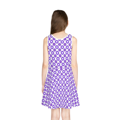 Purple Prism Garden Girls' Sleeveless Sundress