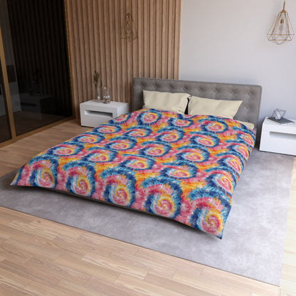 Retro Vortex Microfiber Duvet Cover