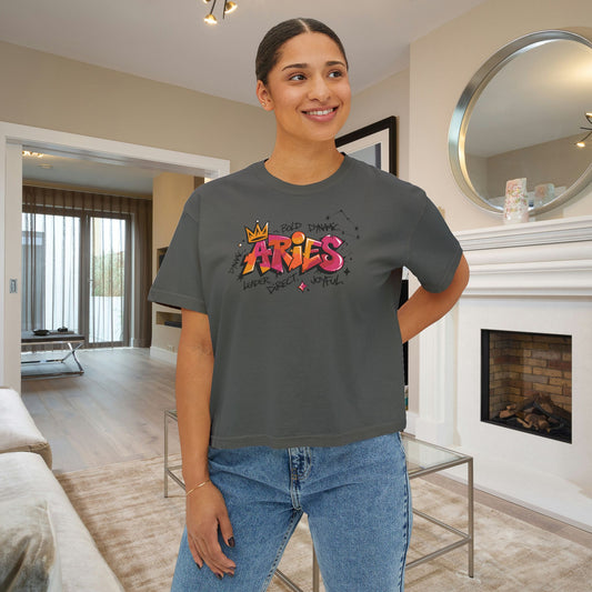 Aries Street Art Women's Boxy Tee