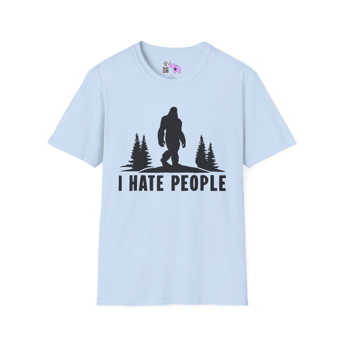 Bigfoot: I Hate People Adult T-shirt