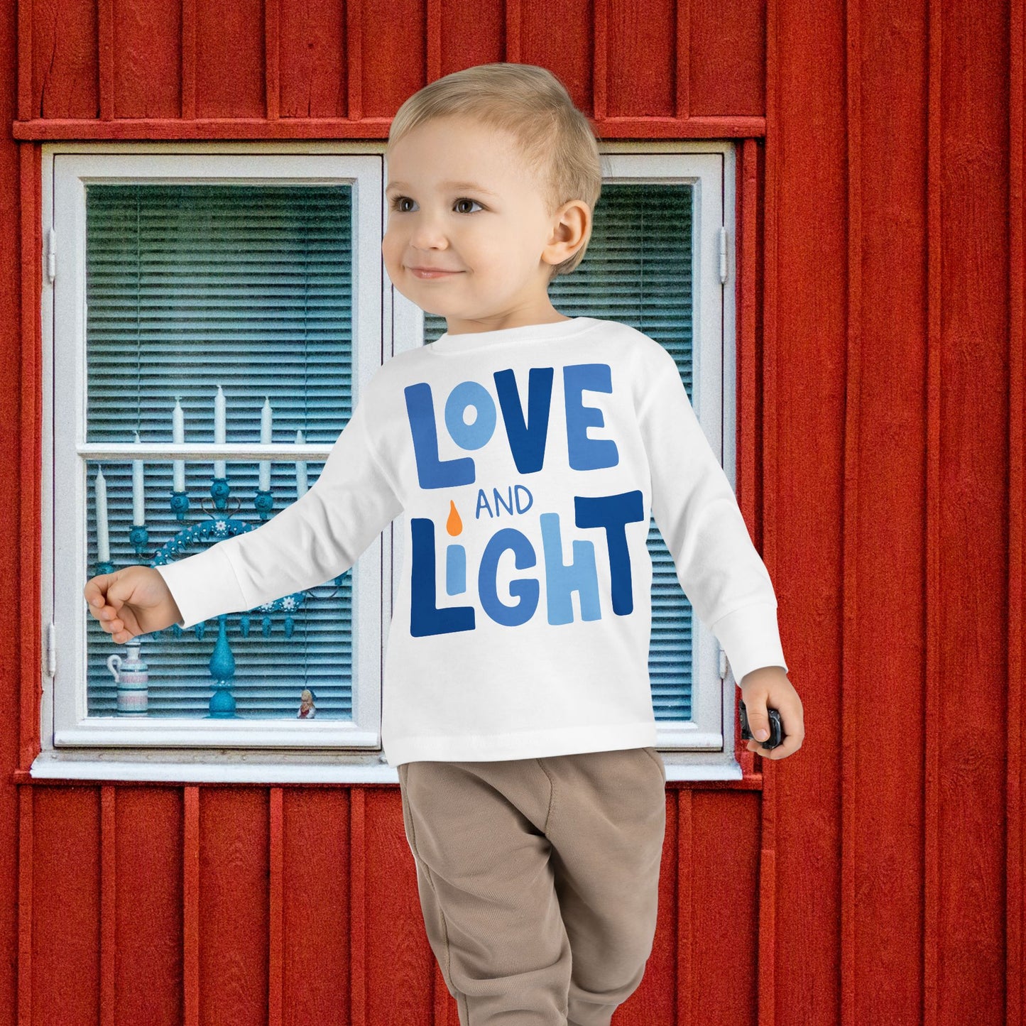 Hanukkah Love & Light 2 Toddler Long Sleeve Tee
