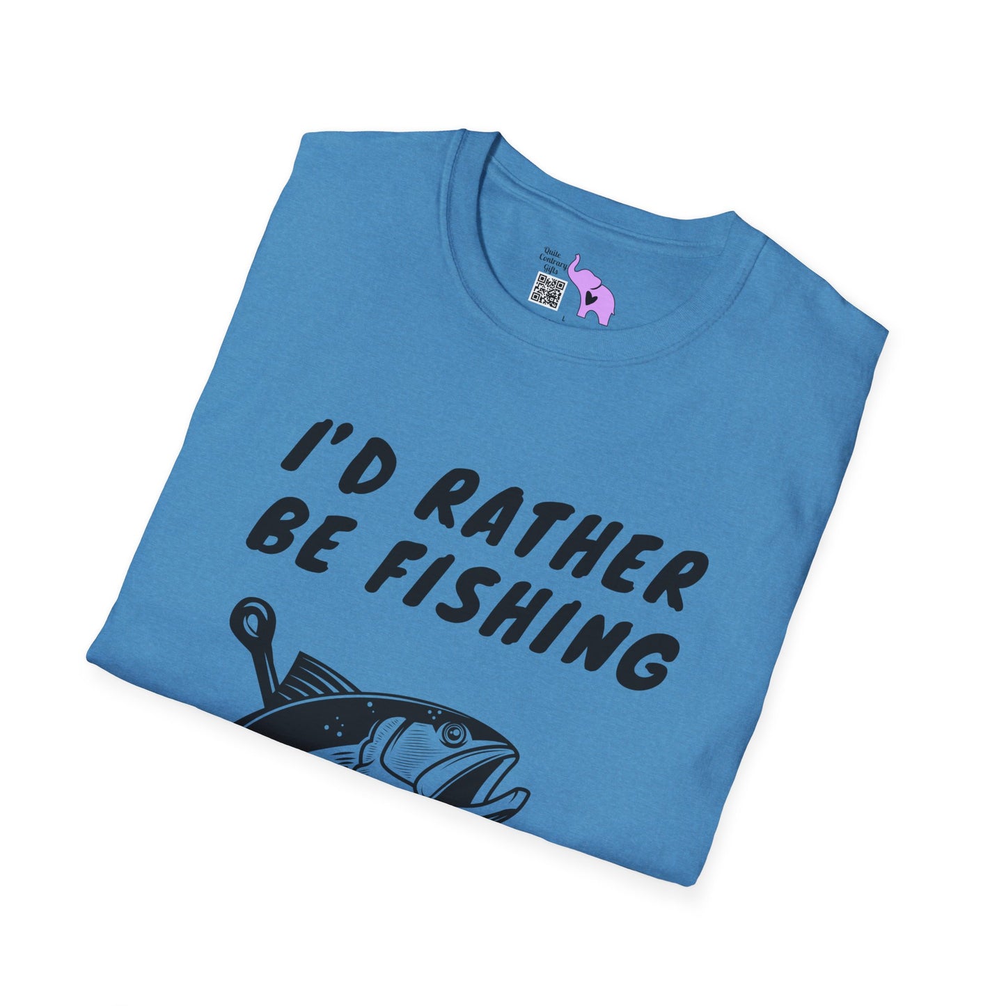 I'd Rather Be Fishing Adult T-shirt