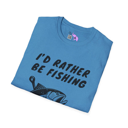 I'd Rather Be Fishing Adult T-shirt