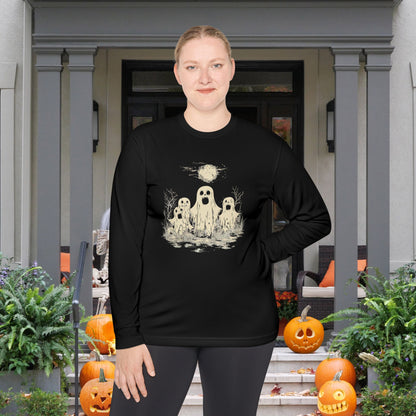 Creepy Ghost Trio Adult Long Sleeve Tee
