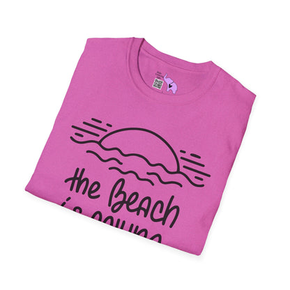The Beach Is Calling Adult T-shirt