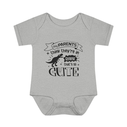 My Parents Think They're In Charge That's So Cute Baby Rib Bodysuit