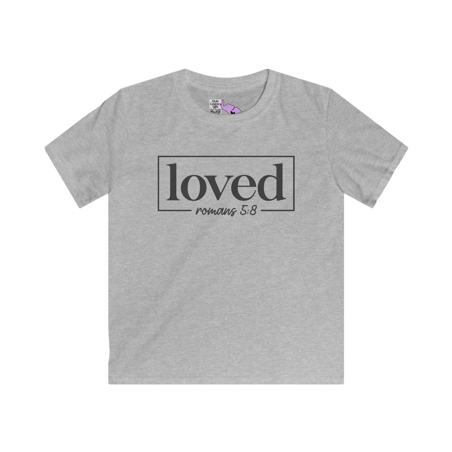 Loved Romans 5:8 Youth Softstyle Tee