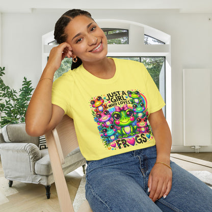 Just A Girl Who Loves Frogs Adult T-shirt