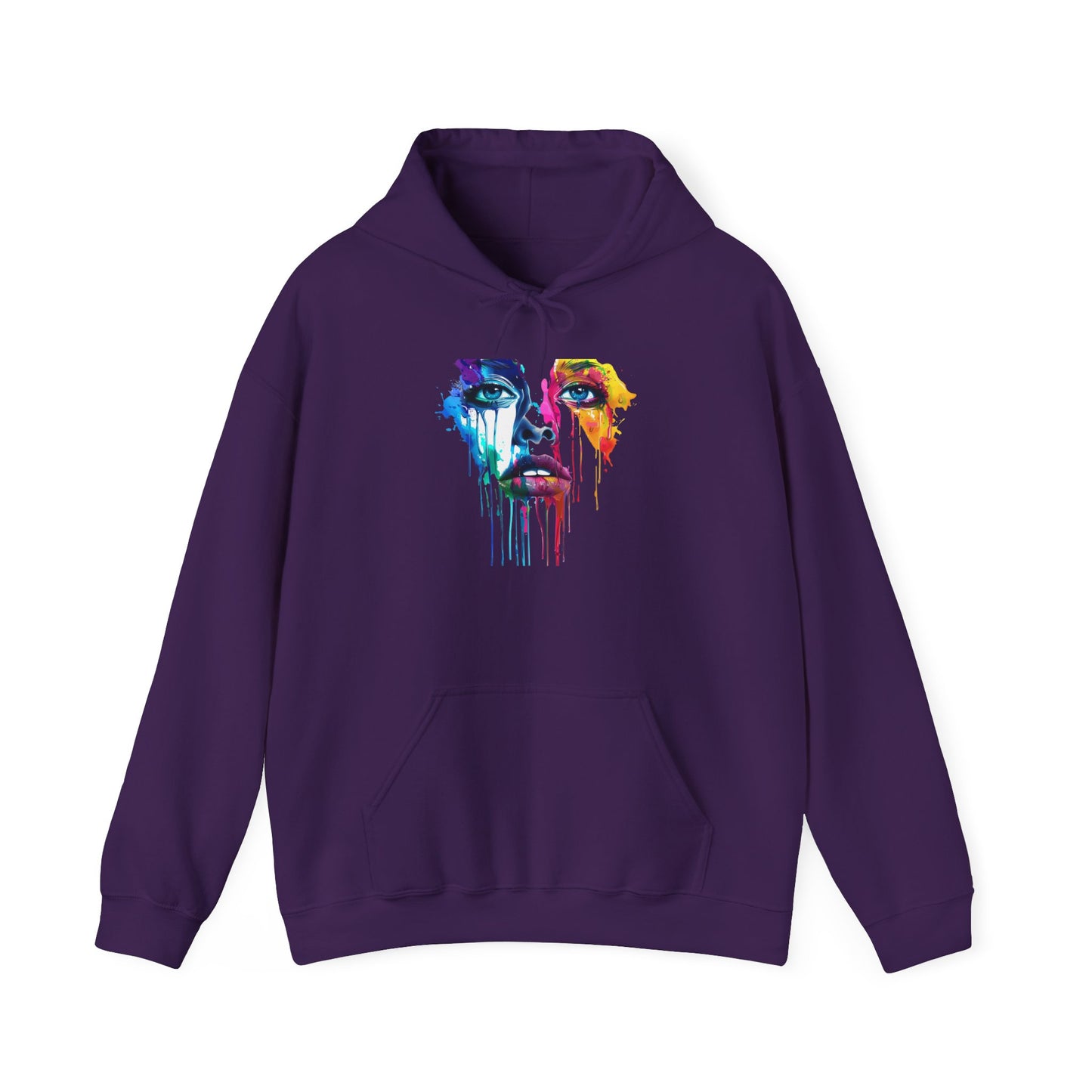 Colorful Face Heavy Blend™ Hooded Sweatshirt