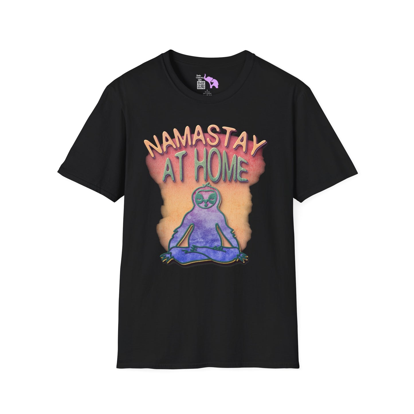 Namastay At Home Adult T-shirt
