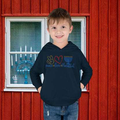 Peace Love Hanukkah Toddler Hoodie